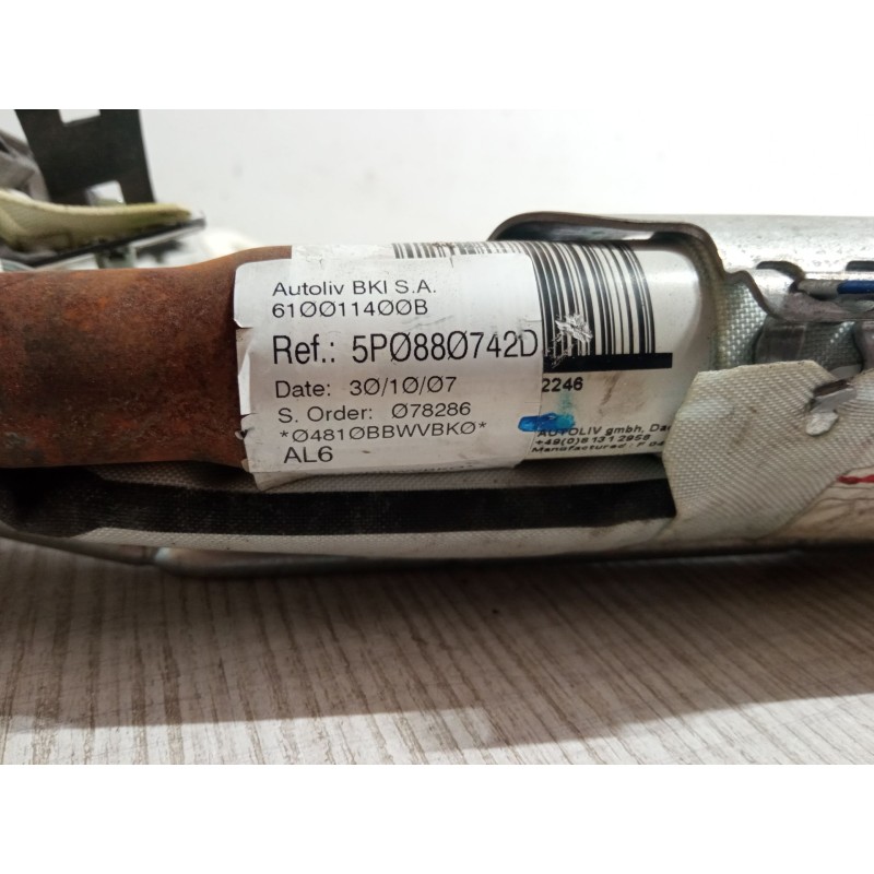 Recambio de airbag cortina delantero derecho para seat altea xl (5p5, 5p8) 1.9 tdi referencia OEM IAM 5P0880742D  