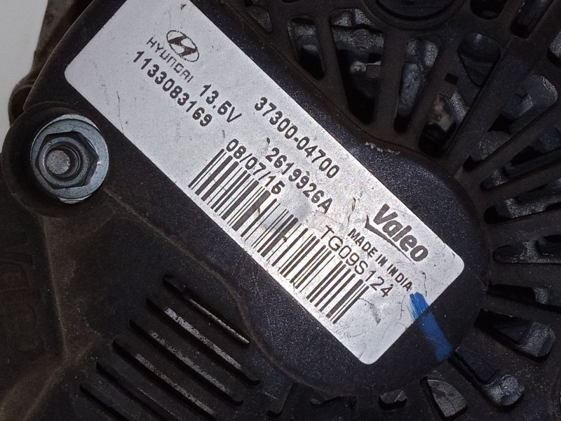 Recambio de alternador para hyundai i10 ii (ba, ia) 1.0 referencia OEM IAM 3730004700 2619926A TG09S124