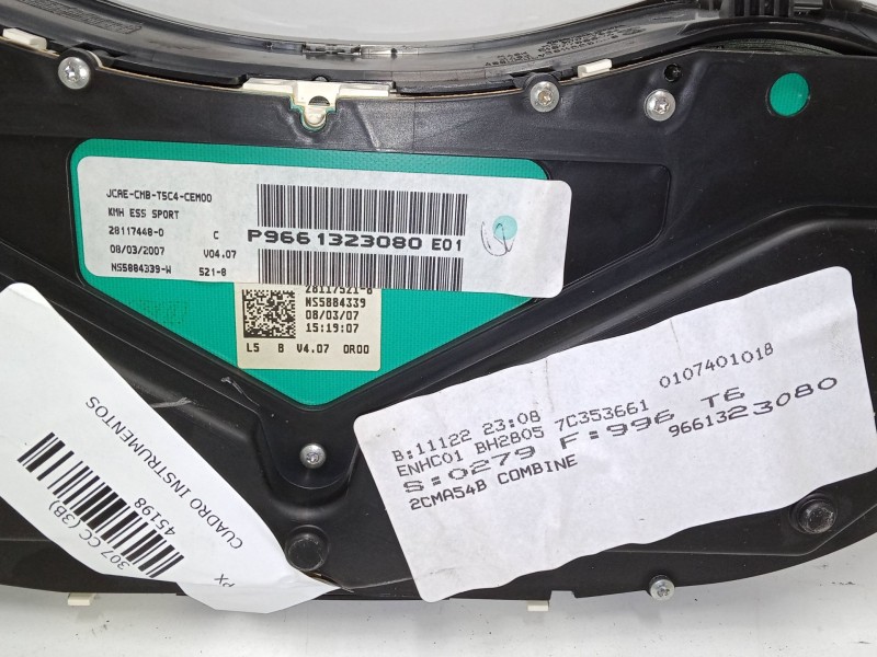 Recambio de cuadro instrumentos para peugeot 307 cc (3b) 1.6 16v referencia OEM IAM 9661323080  281174480