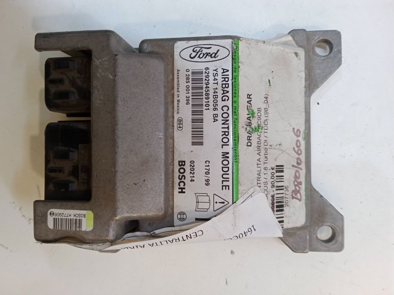 Recambio de centralita airbag para ford focus i (daw, dbw) 1.8 turbo di / tddi referencia OEM IAM 0285001396  YS4T14B056BA