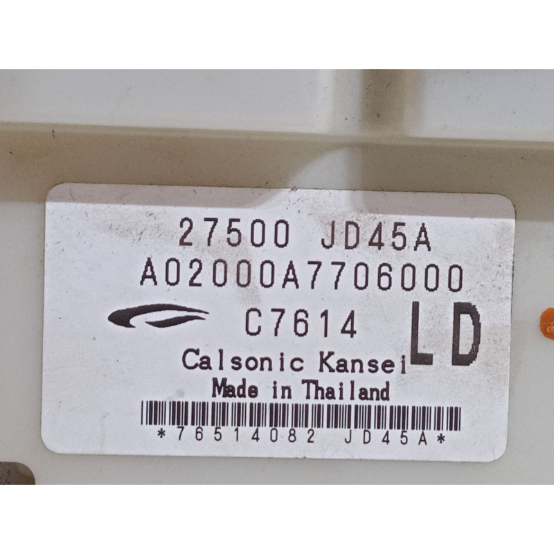 Recambio de mando climatizador para nissan qashqai / qashqai +2 i (j10, nj10, jj10e) 1.5 dci referencia OEM IAM 27500JD45A  
