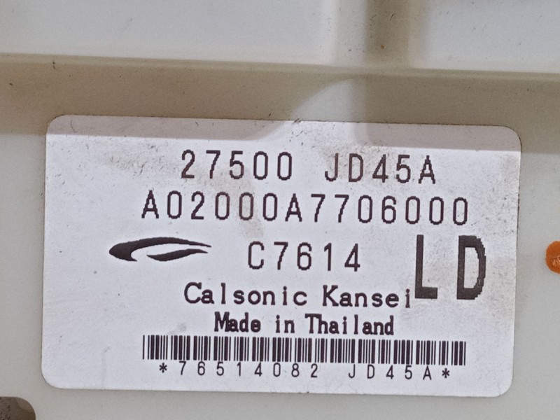 Recambio de mando climatizador para nissan qashqai / qashqai +2 i (j10, nj10, jj10e) 1.5 dci referencia OEM IAM 27500JD45A  