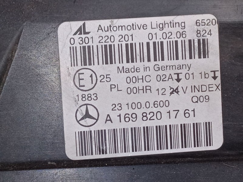 Recambio de faro izquierdo para mercedes-benz clase b sports tourer (w245) b 150 (245.231) referencia OEM IAM A1698201761  