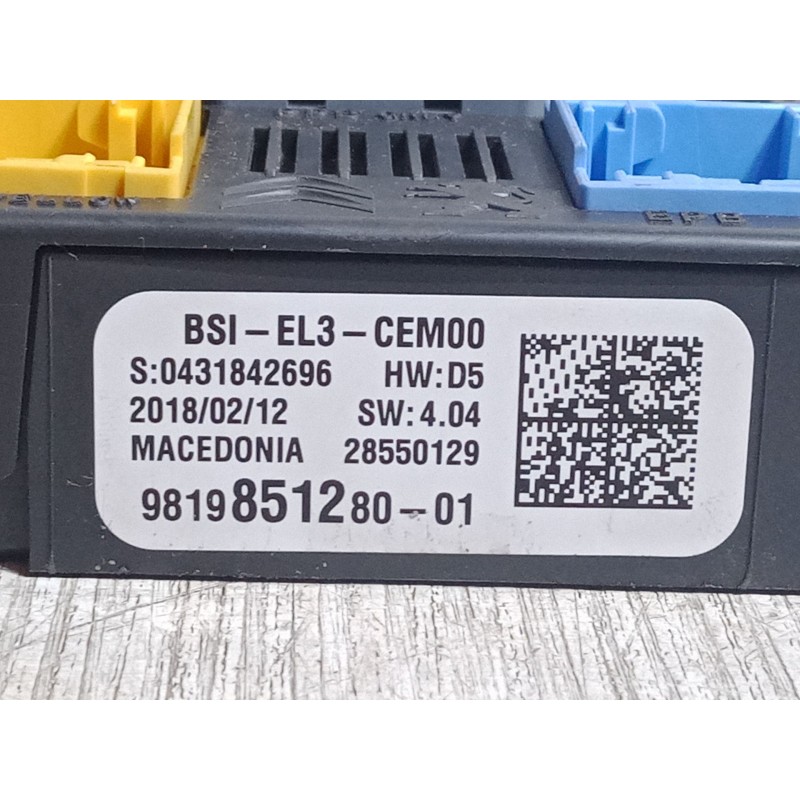 Recambio de bsi para opel crossland x / crossland (p17, p2qo) 1.2 (75) referencia OEM IAM 981985128001 28550129 BSI EL3 CEM00