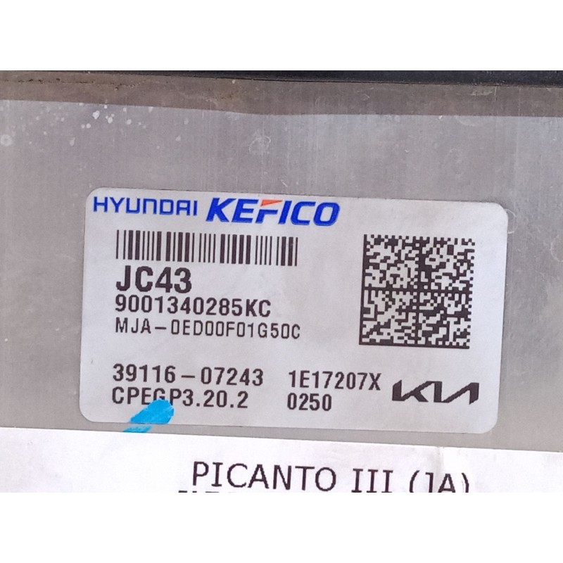 Recambio de centralita motor uce para kia picanto iii (ja) 1.0 referencia OEM IAM 9001340285KC  3911607243