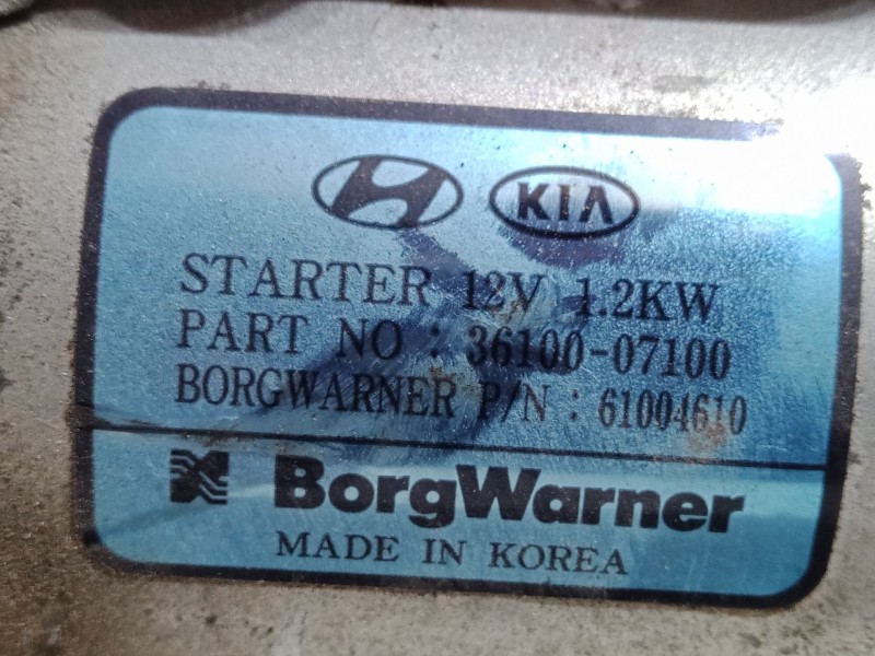 Recambio de motor arranque para kia picanto iii (ja) 1.0 referencia OEM IAM 3610007100  