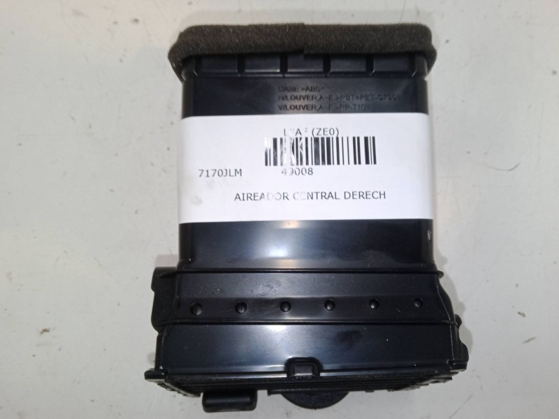 Recambio de aireador central derecho para nissan leaf (ze0) electric referencia OEM IAM   