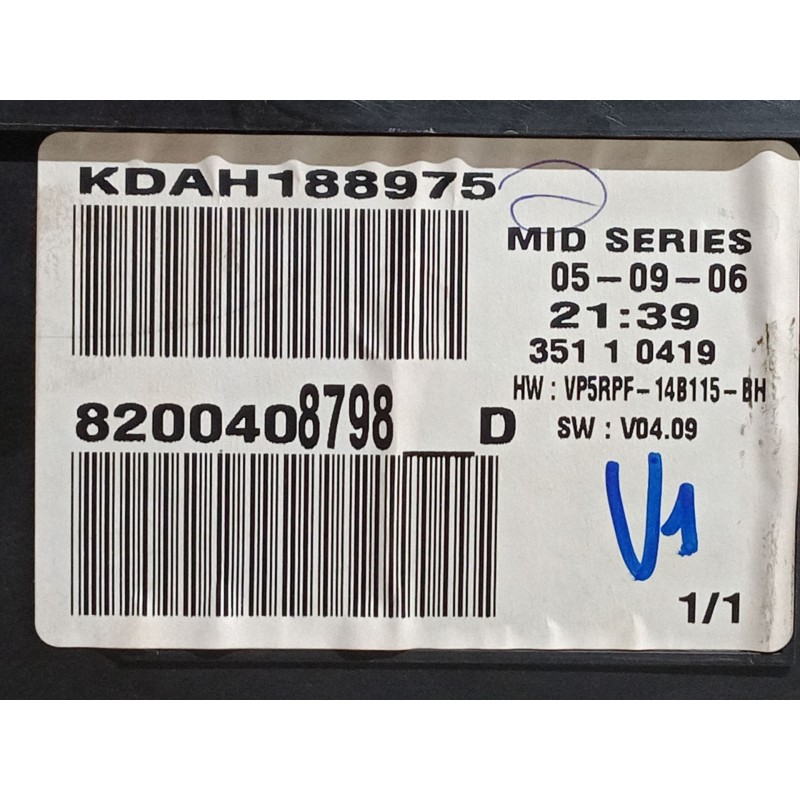 Recambio de cuadro instrumentos para renault megane ii (bm0/1_, cm0/1_) 1.5 dci (bm1e, cm1e) referencia OEM IAM 8200408798D  