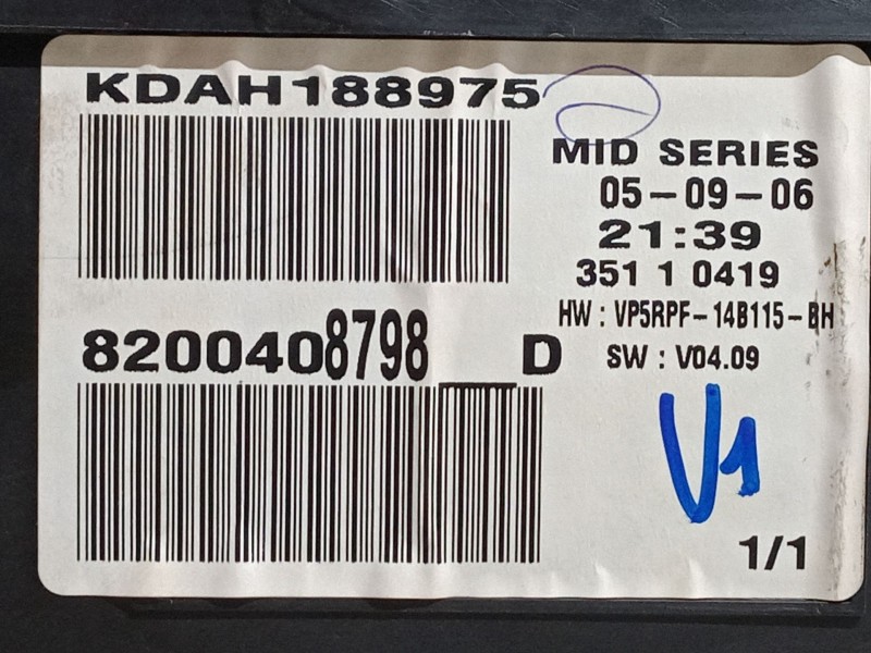 Recambio de cuadro instrumentos para renault megane ii (bm0/1_, cm0/1_) 1.5 dci (bm1e, cm1e) referencia OEM IAM 8200408798D  