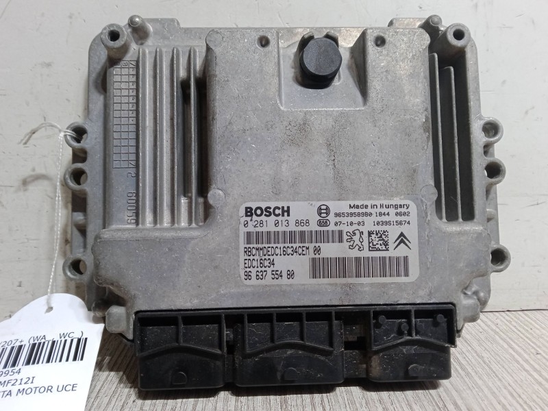 Recambio de centralita motor uce para peugeot 207/207+ (wa_, wc_) 1.6 hdi referencia OEM IAM 9663754480 EDC16C34 0281013868