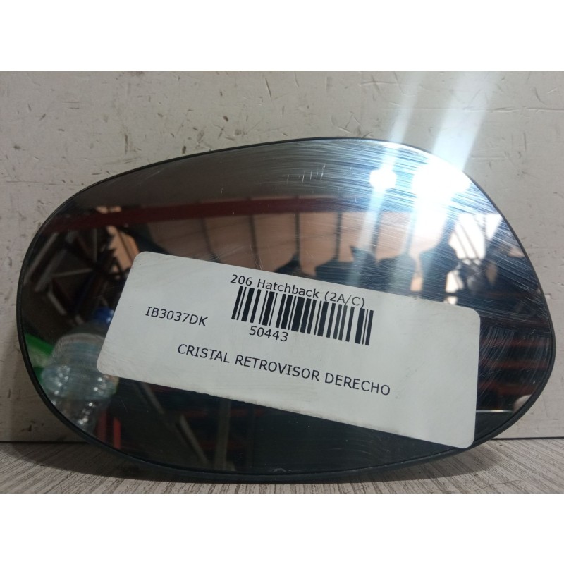 Recambio de cristal retrovisor derecho para peugeot 206 hatchback (2a/c) 1.9 d referencia OEM IAM   