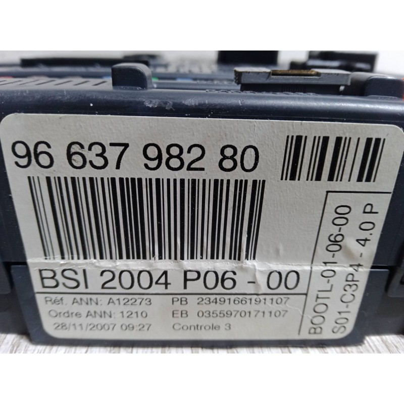 Recambio de bsi para peugeot 207/207+ (wa_, wc_) 1.6 hdi referencia OEM IAM 9663798280 S01C3P440P BSI 2004 P0600