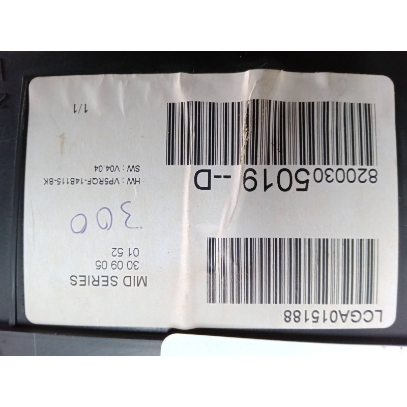 Recambio de cuadro instrumentos para renault clio iii (br0/1, cr0/1) 1.4 16v referencia OEM IAM 8200305019D  VP5RQF14B115BK