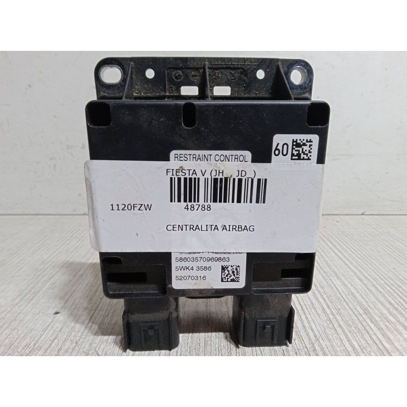 Recambio de centralita airbag para ford fiesta v (jh_, jd_) 1.4 16v referencia OEM IAM 5WK43586  6S6T14B056KC