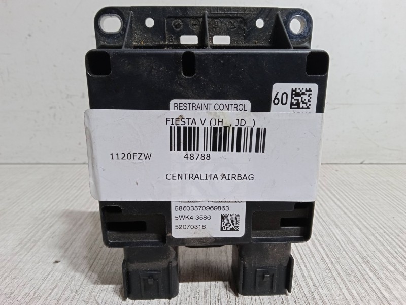 Recambio de centralita airbag para ford fiesta v (jh_, jd_) 1.4 16v referencia OEM IAM 5WK43586  6S6T14B056KC Recambio de centralita airbag para ford fiesta v (jh_, jd_) 1.4 16v referencia OEM IAM 5WK43586  6S6T14B056KC