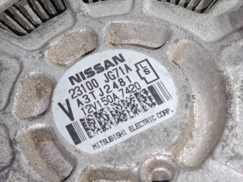 Recambio de alternador para nissan x-trail ii (t31) 2.0 dci 4x4 referencia OEM IAM 23100JG71A  