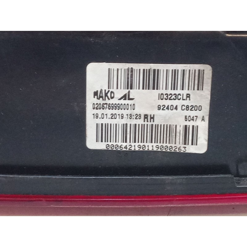 Recambio de piloto trasero porton derecho para hyundai i20 active (ib, gb) 1.0 t-gdi referencia OEM IAM 92404C8200  