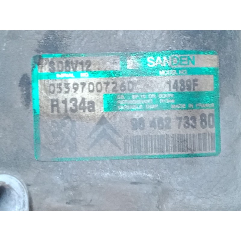 Recambio de compresor a/a para citroën c3 i (fc_, fn_) 1.4 hdi referencia OEM IAM 9646273380  SD6V12 Model 1439F