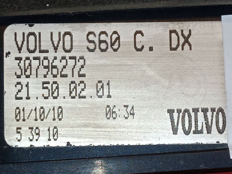 Recambio de piloto trasero porton derecho para volvo s60 ii (134) d3 referencia OEM IAM 30796272  