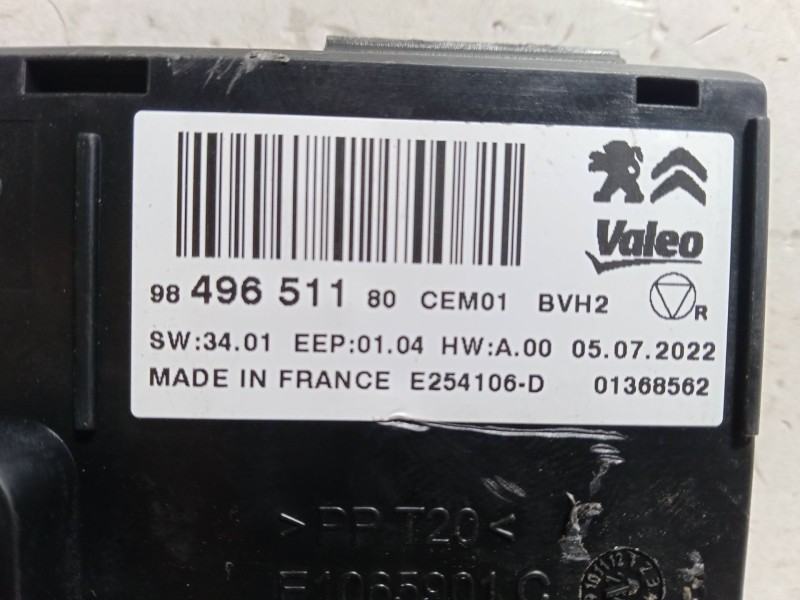 Recambio de centralita aire acondicionado para fiat scudo furgoneta 1.5 multijet 120 (506) referencia OEM IAM 9849651180  