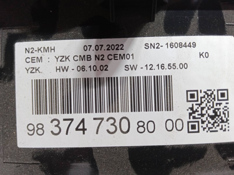 Recambio de cuadro instrumentos para fiat scudo furgoneta 1.5 multijet 120 (506) referencia OEM IAM 983747308000  