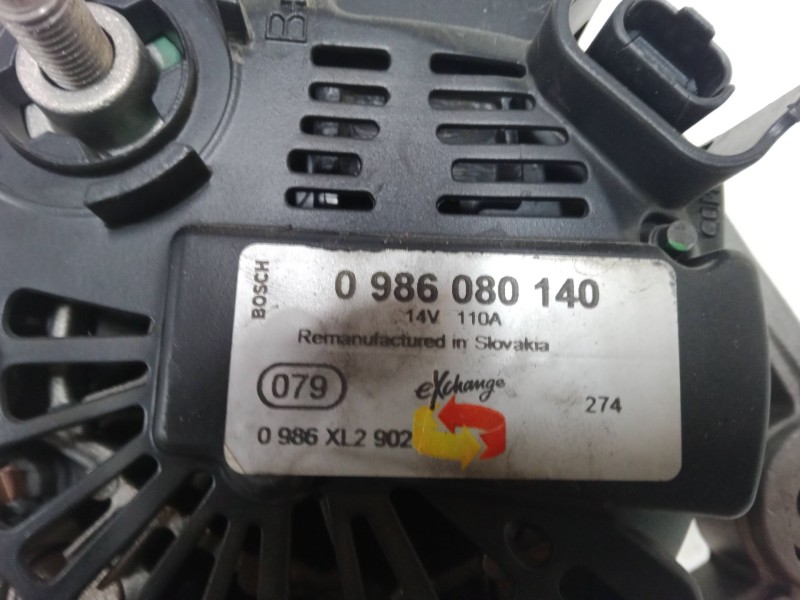 Recambio de alternador para renault megane ii (bm0/1_, cm0/1_) 1.6 16v (bm0c, cm0c) referencia OEM IAM 0986080140  