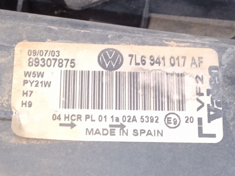 Recambio de faro izquierdo para volkswagen touareg (7la, 7l6, 7l7) 5.0 v10 tdi referencia OEM IAM 7L6941017AF  