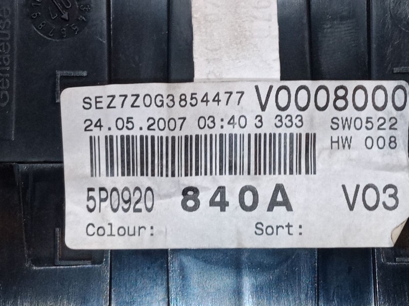 Recambio de cuadro instrumentos para seat altea (5p1) 2.0 tdi 16v referencia OEM IAM 5P0920840A  110080281006