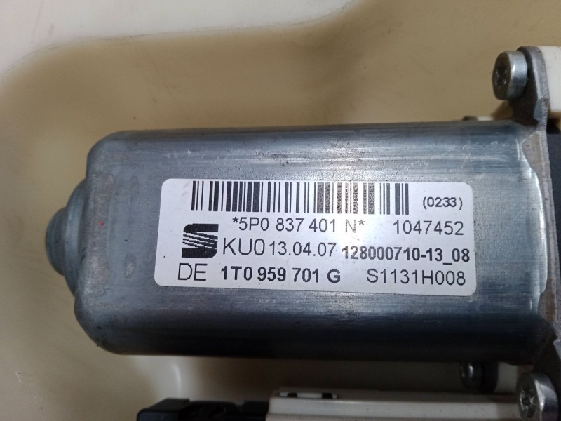 Recambio de elevalunas electrico delantero izquierdo para seat altea (5p1) 2.0 tdi 16v referencia OEM IAM 1P0837401N 1K0959793M 