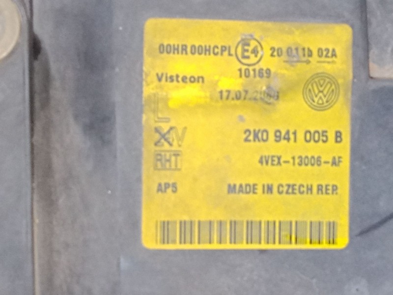Recambio de faro izquierdo para volkswagen touran (1t1, 1t2) 1.9 tdi referencia OEM IAM 2K0941005B  