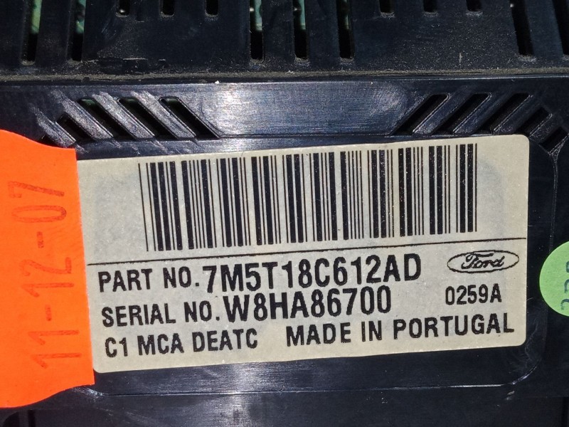 Recambio de mando climatizador para ford c-max (dm2) 1.6 referencia OEM IAM 7M5T18C612AD  
