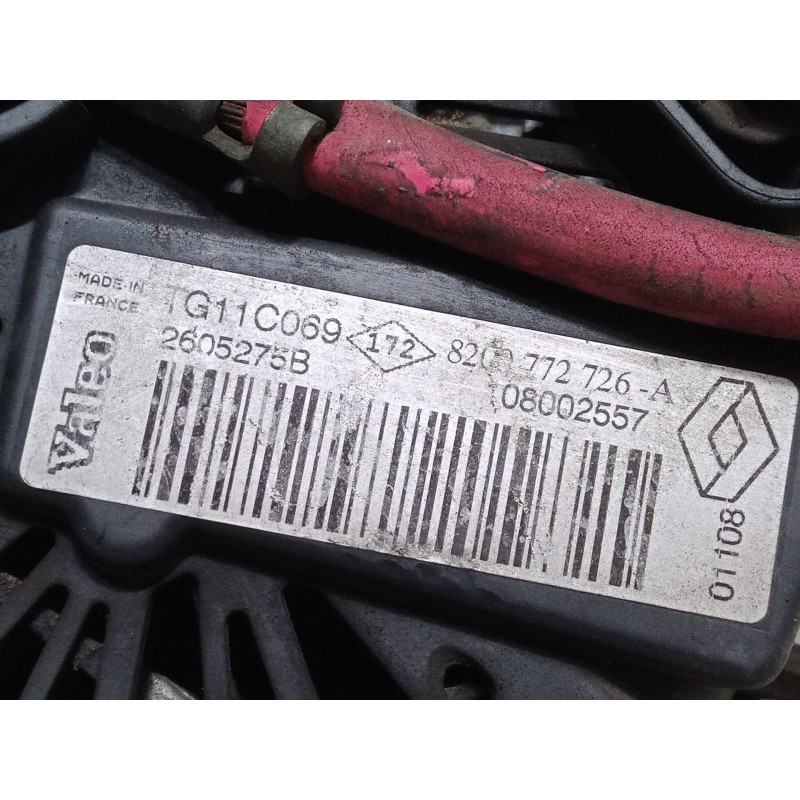 Recambio de alternador para renault megane ii station wagon (km0/1_) 1.5 dci (km16, km1e) referencia OEM IAM 8200772726A  260527