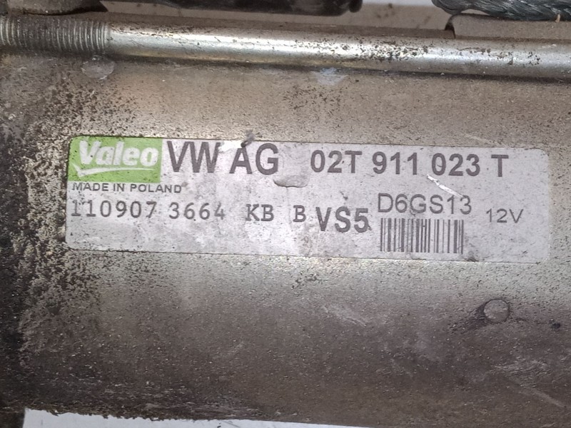 Recambio de motor arranque para seat leon (1p1) 1.6 referencia OEM IAM 02T911023T  