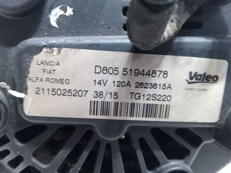 Recambio de alternador para fiat qubo (225_) 1.3 d multijet (225axg1a, 225cxg1a, 225axg11, 225cxg11) referencia OEM IAM 51944878