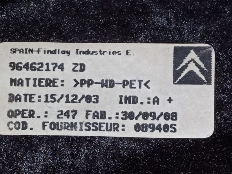 Recambio de bandeja trasera para citroën c4 i (lc_) 1.6 hdi referencia OEM IAM 96462174ZD   Recambio de bandeja trasera para citroën c4 i (lc_) 1.6 hdi referencia OEM IAM 96462174ZD