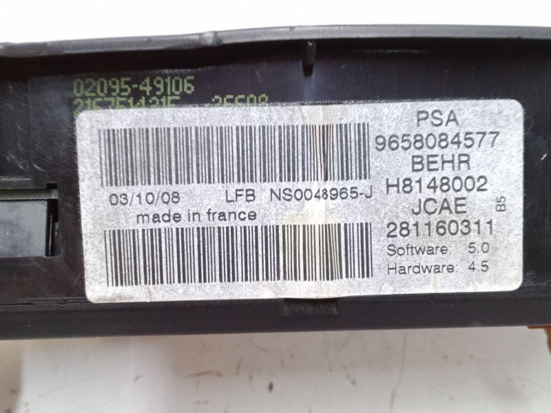Recambio de mando climatizador para citroën c4 i (lc_) 1.6 hdi referencia OEM IAM 9658084577  