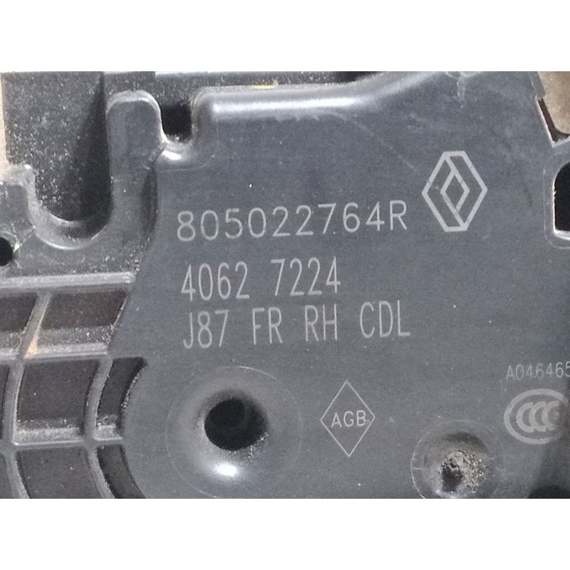 Recambio de cerradura puerta delantera derecha para renault captur i (j5_, h5_) 1.2 tce 120 referencia OEM IAM 805022764R  