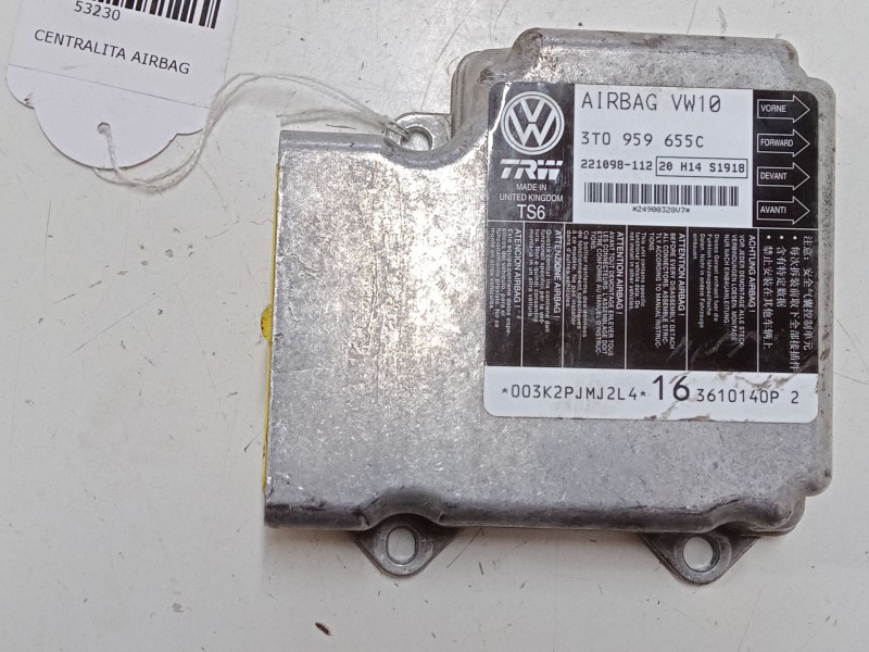 Recambio de centralita airbag para skoda superb ii station wagon (3t5) 2.0 tdi 16v referencia OEM IAM 3T0959655C  