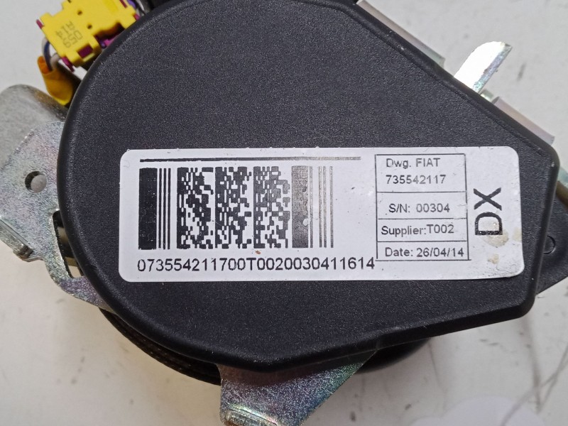 Recambio de cinturon seguridad delantero derecho para peugeot bipper tepee 1.3 hdi 75 referencia OEM IAM 735542117  