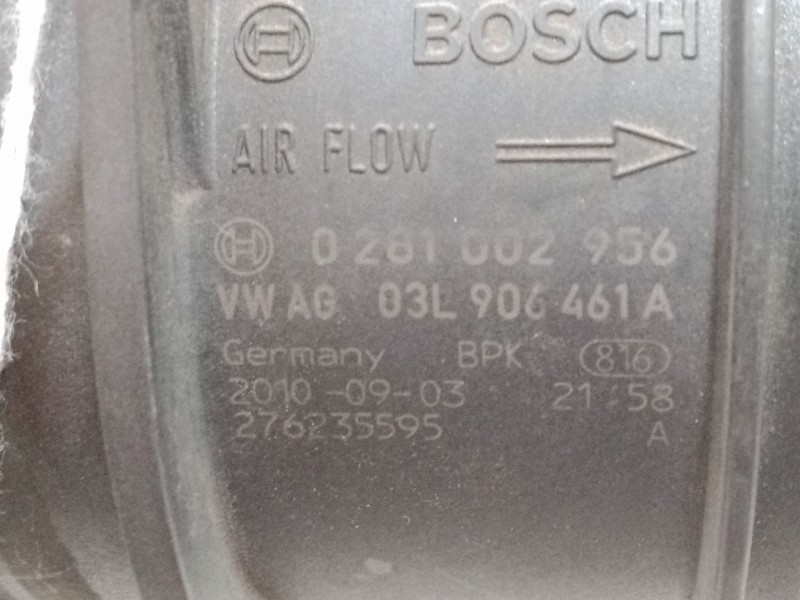 Recambio de caudalimetro para skoda superb ii station wagon (3t5) 2.0 tdi 16v referencia OEM IAM 03L906461A  