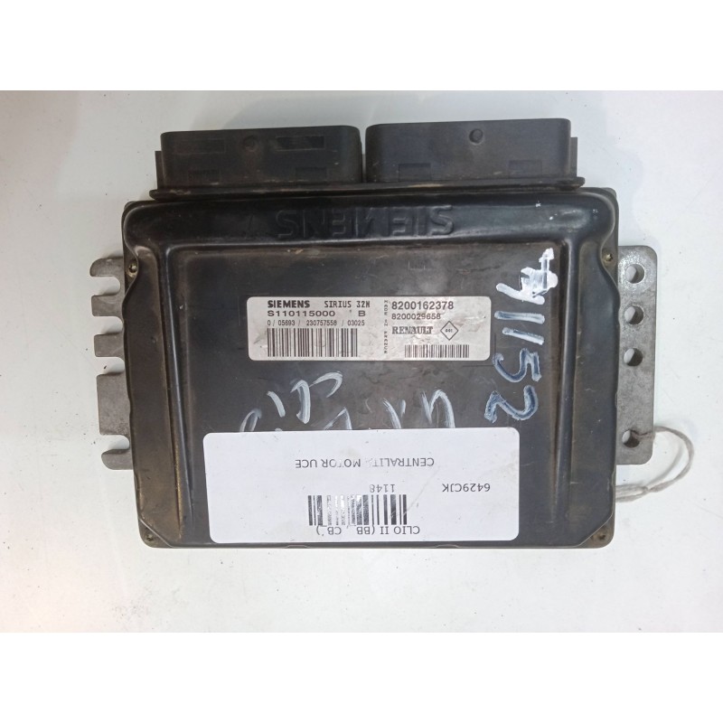 Recambio de centralita motor uce para renault clio ii (bb_, cb_) 1.2 (bb0a, bb0f, bb10, bb1k, bb28, bb2d, bb2h, cb0a,... referen