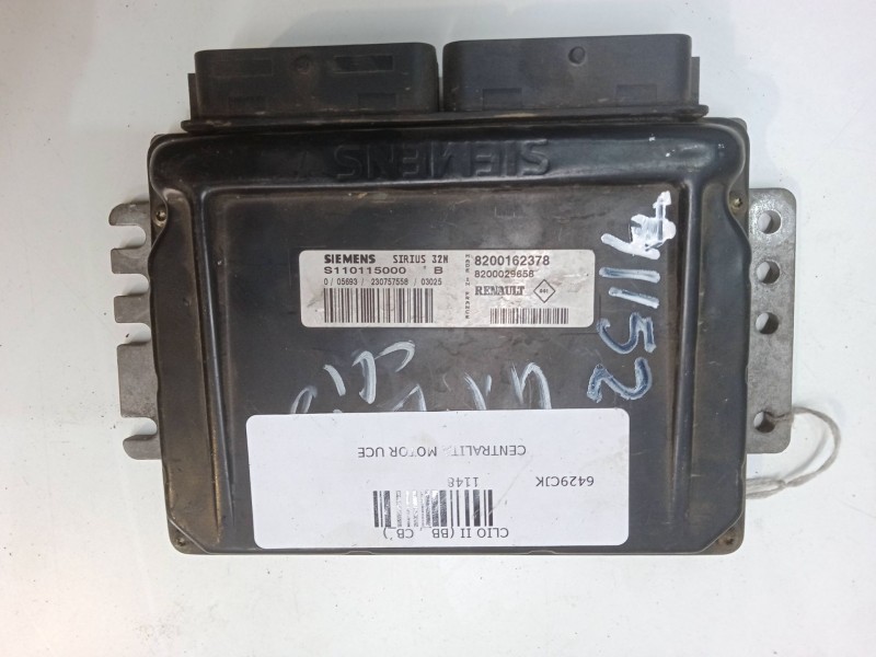 Recambio de centralita motor uce para renault clio ii (bb_, cb_) 1.2 (bb0a, bb0f, bb10, bb1k, bb28, bb2d, bb2h, cb0a,... referen