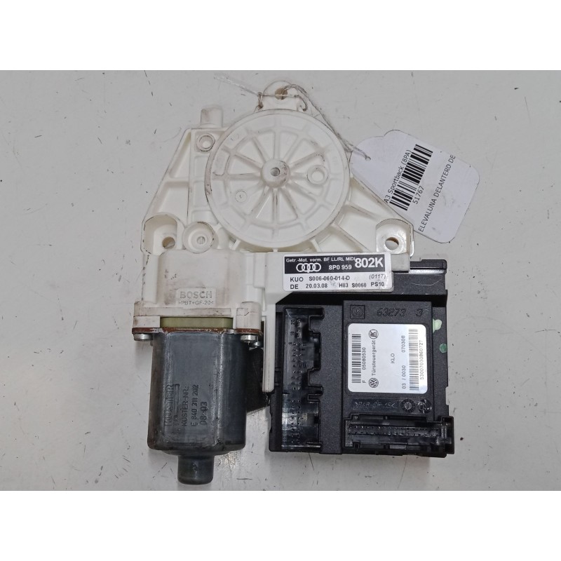 Recambio de motor elevaluna delantero derecho para audi a3 sportback (8pa) 2.0 tdi 16v quattro referencia OEM IAM 8P0959802K  