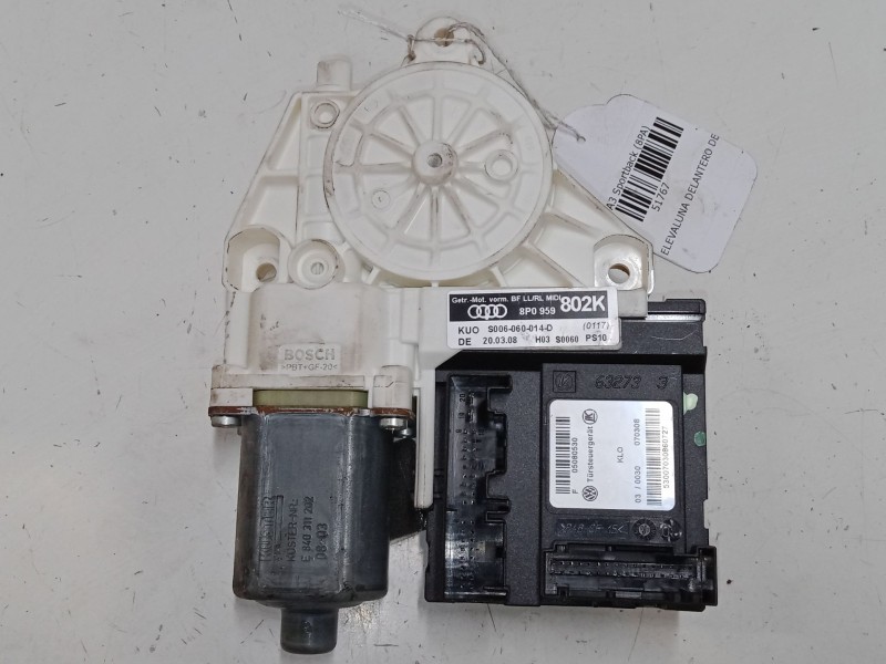 Recambio de motor elevaluna delantero derecho para audi a3 sportback (8pa) 2.0 tdi 16v quattro referencia OEM IAM 8P0959802K  