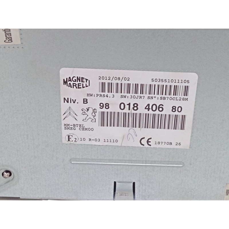 Recambio de pantalla multifuncion para peugeot 208 i (ca_, cc_) 1.4 hdi referencia OEM IAM 9801840680  