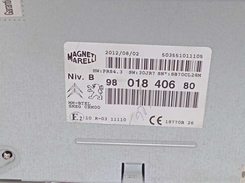 Recambio de pantalla multifuncion para peugeot 208 i (ca_, cc_) 1.4 hdi referencia OEM IAM 9801840680  