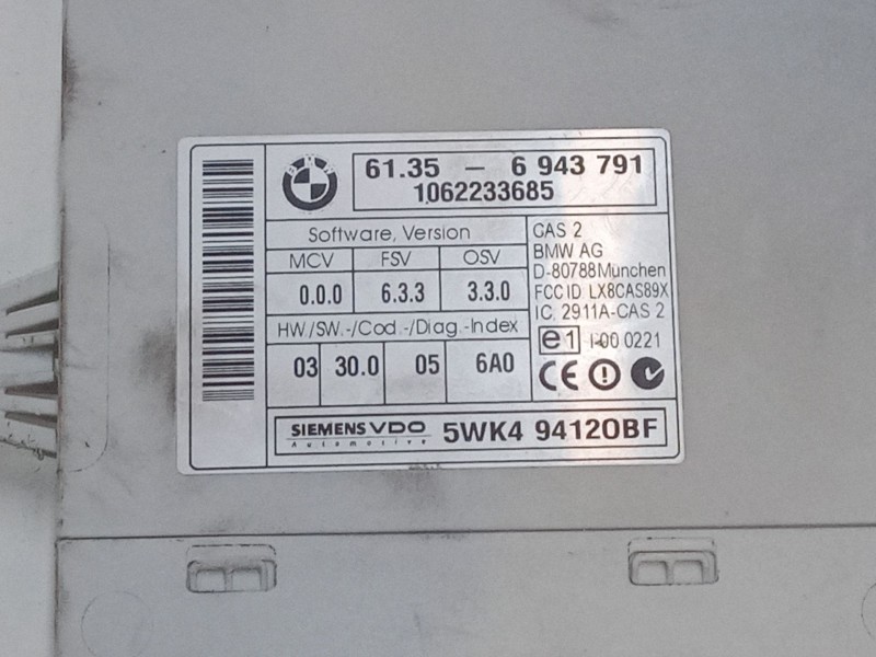 Recambio de inmovilizador para bmw 1 (e87) 116 i referencia OEM IAM 61356943791  