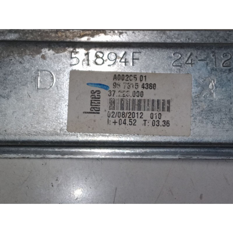 Recambio de elevalunas electrico delantero izquierdo para peugeot 208 i (ca_, cc_) 1.4 hdi referencia OEM IAM 9673154380  967425