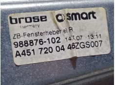 Recambio de elevalunas electrico delantero derecho para smart fortwo cabrio (451) 0.8 cdi (451.400) referencia OEM IAM A45172004 2
