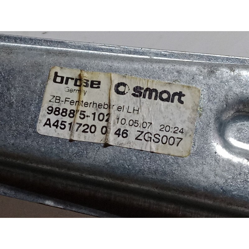 Recambio de elevalunas electrico delantero izquierdo para smart fortwo cabrio (451) 0.8 cdi (451.400) referencia OEM IAM A451720